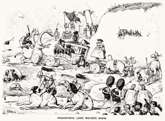 Prehistoric Lord Mayors Show, 1894 (caneta e tinta)