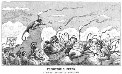 Espreitadelas pré-históricas: uma palestra noturna sobre evolução, 1894.