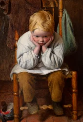 Aprender de cor (óleo sobre tábua)