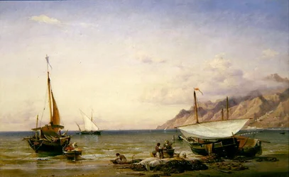 Pescadores que mantêm as suas redes