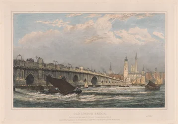 A antiga London Bridge após a reparação de 1700 até 1831/1832