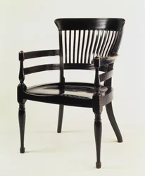 Poltrona, fabricada por James Peddle, c.1880 (madeira ebonizada)