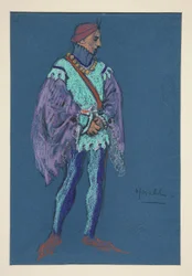 A Herald, esboço de figurino para Henry Irving