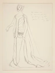 A Lady, esboço de figurino para Henry Irving