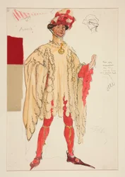 Aumerle, esboço de fantasia para Henry Irving