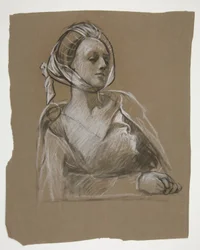 Busto de uma mulher: estudo para