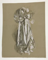 Estudo de figura para o Infant Galahad, de The Quest of the Holy Grail (primeiro de uma série de quinze murais para a Biblioteca Pública de Boston, concluída em 1901)