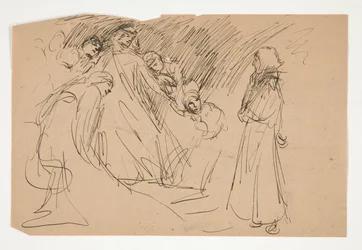 Galahad and the Captive Virtues, estudo para The Quest of the Holy Grail (série de quinze quadros para a Biblioteca Pública de Boston, concluída em 1901)