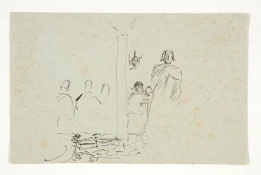 Galahad at the Castle, estudo para The Quest of the Holy Grail (série de quinze pinturas para a Biblioteca Pública de Boston, concluída em 1901)