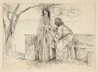 Miranda e Ferdinand, ilustração para o Acto V, Cena i, A Tempestade