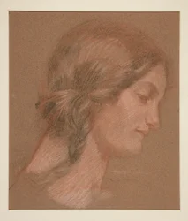 Retrato de uma mulher no perfil