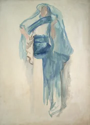 Estudo possível para uma das virtudes cativas, estudo de figura para