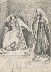 Rebecca e Rowena, ilustração para Ivanhoe