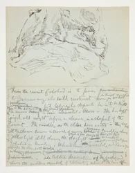 Estudo para The Quest of the Holy Grail (série de quinze pinturas para a Biblioteca Pública de Boston, concluída em 1901): estudo de cortinas