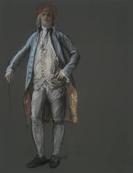 Estudo para figura de Benjamin Franklin em