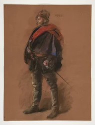 Estudo para figura do Capitão Peter Minuit em