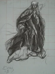 Estudo para a Rainha, de The Play Scene, Hamlet, ato 3, cena 2