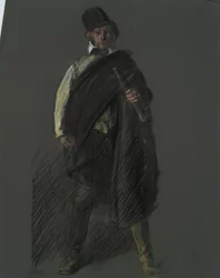 Estudo para a figura do Capitão Peter Minuit, em