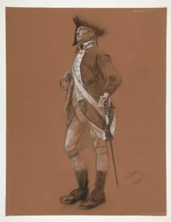 Estudo para a figura do General Anthony Wayne, na