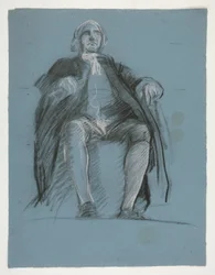 Estudo para a figura do General John Peter Gabriel Muhlenberg, no