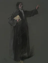 Estudo para a figura de Johann Kelpius, em