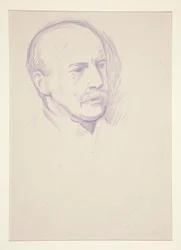 Estudo, cabeça de homem para um retrato, retrato para a coroação de Eduardo VII