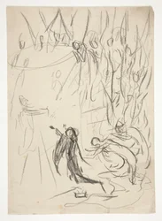 The Achievement of the Grail, estudo para The Quest of the Holy Grail (série de quinze pinturas para a Biblioteca Pública de Boston, concluída em 1901)