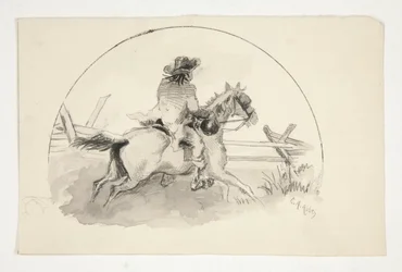 Ilustração não identificada [Homem a cavalo]