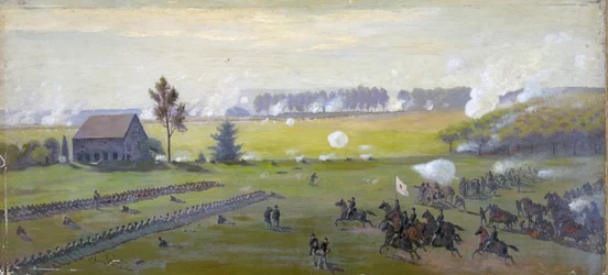 Guerra Civil Americana 1861-1865: Batalha de Gettysburg 1-3 de Julho de 1863 que pôs fim à invasão de Lee pelo Norte. As baixas americanas mais pesadas do que em qualquer outra na guerra. Petróleo