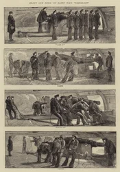 Heavy Gun Drill a bordo do HMS Excellent