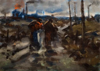 Black Country Scene (óleo sobre cartão)