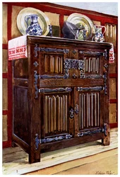 Hutch duplo de carvalho, 1910.