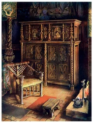 O quarto dos reis Oxburgh Salão, Norfolk, 1910.