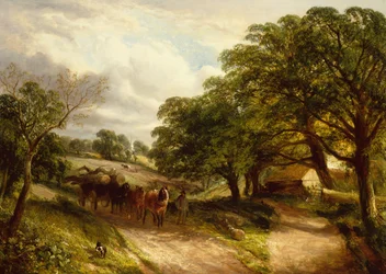 Carting Timber (óleo sobre tela)