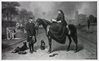 Rainha Vitória em Osborne, depois da pintura de 1865