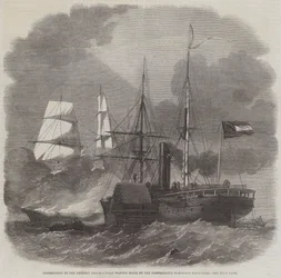 Destruição do Merchantman Federal Harvey Birch pela Confederate War-Sloop Nashville