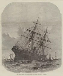 O navio a vapor norte-alemão Lloyd&39;s Baltimore encalhou em Hastings