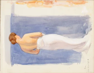 «Bathing Sheet», página do caderno de esboços de Järnefelt