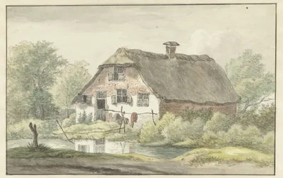 Casa de campo com telhado de colmo