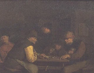 Os Jogadores de Cartas, c.1655-60 (óleo sobre tela)