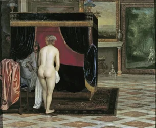A mulher de Kandaules descobre o esconderijo de Gyges