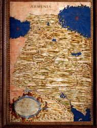 Mapa da Arménia realizado por Egnazio Danti (1536-1586), matemático, cosmógrafo e arquiteto italiano. Cerca de 1567. Florença, Palazzo Vecchio, Sala del Mappamondo