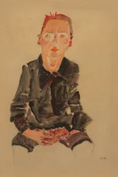 2022 NYR 20682 0724 000(egon schiele sitting bub with folded hands portrait study dr oska011034)