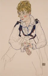A esposa do artista, sentada
