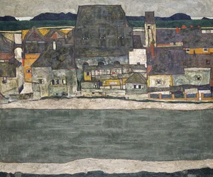 Casas no rio A cidade velha, 1914
