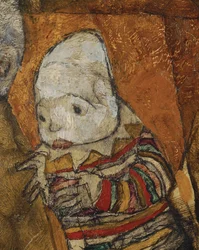 Mãe com dois filhos (óleo sobre tela)