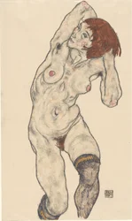 Nu em meias pretas, 1917.