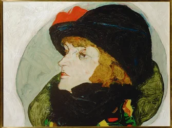 Retrato de Ida Roessler (óleo sobre madeira)