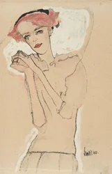 Retrato de uma mulher, 1910 (litografia a cores)