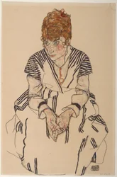 Retrato da cunhada do artista, Adele Harms, 1917